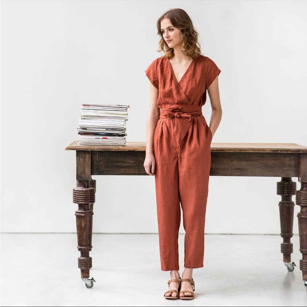 Not Perfect Linen Jumpsuit Size S